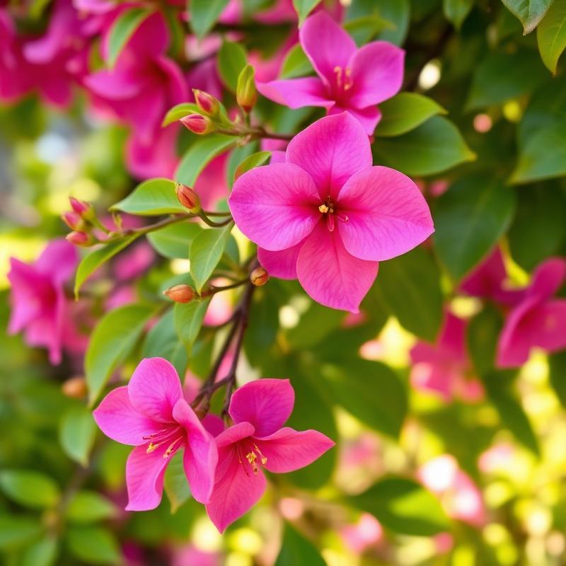 Buganvílias rosa em flor